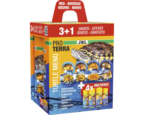 Trockenfutter Reptilien JBL Proterra Turtle Menu 250 ml JBL ProTerra Turtle Menu Futter Multipack für Wasserschildkröten