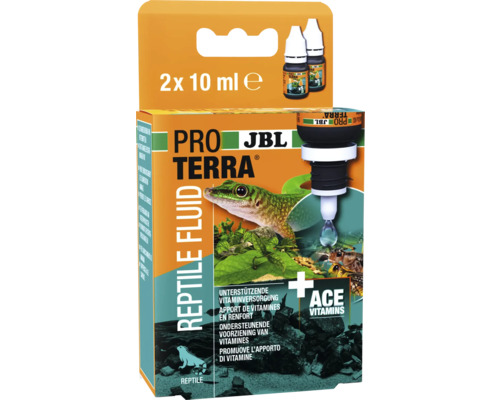 Trockenfutter Reptilien JBL Proterra Reptile Fluid 50 ml JBL Pro Terra Reptile Fluid zur Vitaminversorgung von Reptilien, Packung mit 2 mal 10 Milliliter