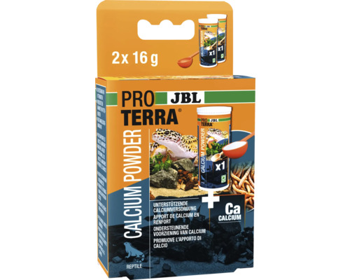 Trockenfutter Reptilien JBL Proterra Calcium Powder 2x16 g JBL Pro Terra Calcium Powder für Reptilien, 2 mal 16 Gramm Packung