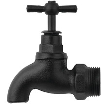 Wasserhahn aus Metall mit Kreuzgriff
