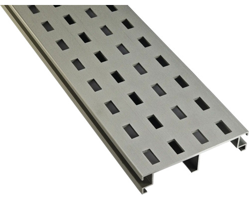 Drainage-und Belüftungsprofil 21x100x1900 mm Balkonfliese aus Kunststoff mit rechteckigen Öffnungen