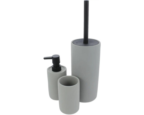 Badezimmer Set mit Seifenspender, Becher und Toilettenbürste