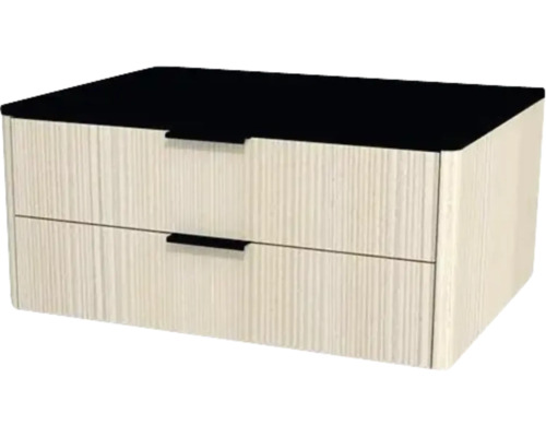 Waschtischunterschrank mit 2 Schubladen Devo Lotos 70x31x53 cm structure avola cremeweiß