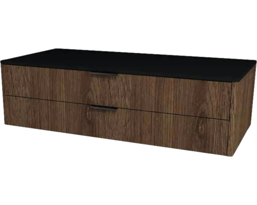 Waschtischunterschrank mit 2 Schubladen Devo Lotos 110x31x53 cm bronze expressive oak