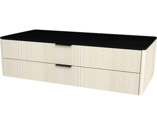 Waschtischunterschrank mit 2 Schubladen Devo Lotos 110x31x53 cm structure avola cremeweiß