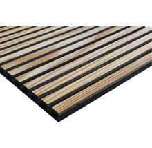 Akustikpaneel mit Holzrippen auf Filz