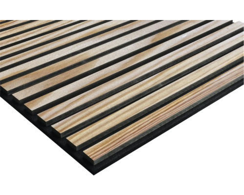 Akustikpaneel mit Holzrippen auf Filz