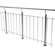 Geländer aus Edelstahl mit Drahtseilfüllung