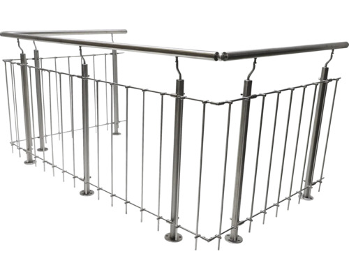 Geländer aus Edelstahl mit Drahtseilen