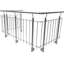 Edelstahlgeländer mit horizontalen Füllstäben für den Außenbereich