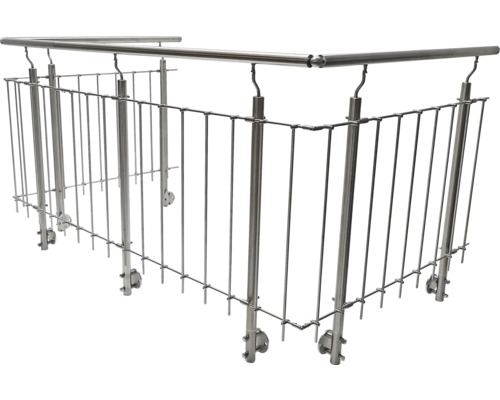 Edelstahlgeländer mit horizontalen Füllstäben für den Außenbereich