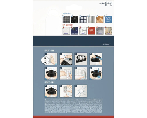 Anleitung für die Anbringung des Produkts auf geeigneten und ungeeigneten Oberflächen