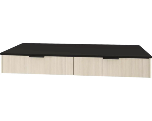 Waschtischunterschrank mit 2 Schubladen Devo Lotos 120x16x53 cm structure avola cremeweiß