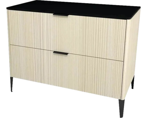 Waschtischunterschrank mit 2 Schubladen Devo Lotos 100x76x53 cm structure avola cremeweiß