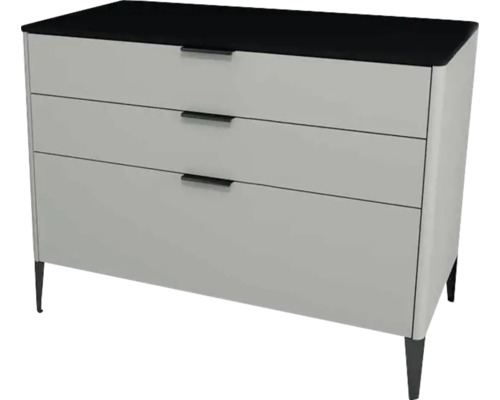 Waschtischunterschrank mit 3 Schubladen Devo Lotos 100x76x53 cm perfect touch stahlgrau