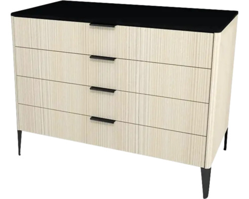 Waschtischunterschrank mit 4 Schubladen Devo Lotos 100x76x53 cm structure avola cremeweiß