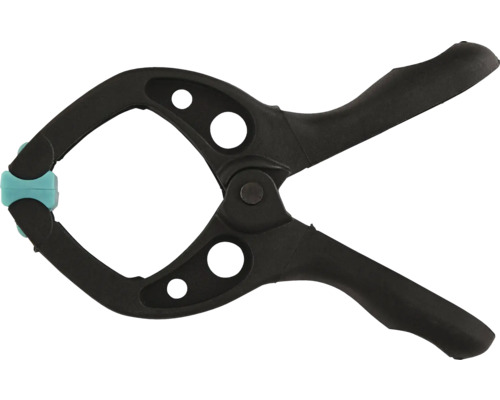 Federzwinge aus Kunststoff mit beweglichen Schutzbacken