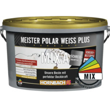 HORNBACH Wandfarbe Meister Polarweiß Plus im Wunschfarbton Basis A 10 L