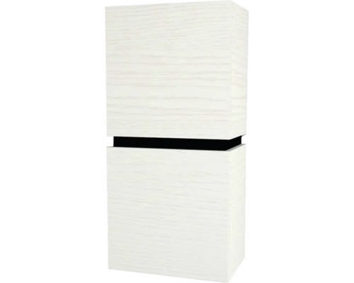 Hängeschrank Devo Viva 2.0 links 40x84x26 cm strukture white Holzdekor mit 2 Türen und 1 Schublade