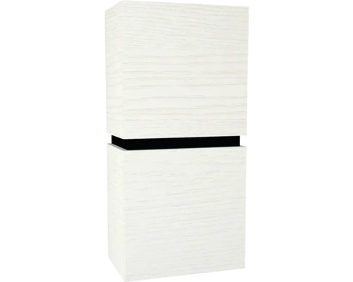 Hängeschrank Devo Viva 2.0 rechts 40x84x26 cm strukture white Holzdekor mit 2 Türen und 1 Schublade