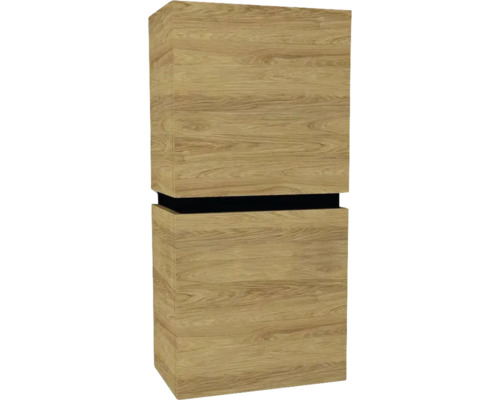 Hängeschrank Devo Viva 2.0 rechts 40x84x26 cm natural hickory mit 2 Türen und 1 Schublade