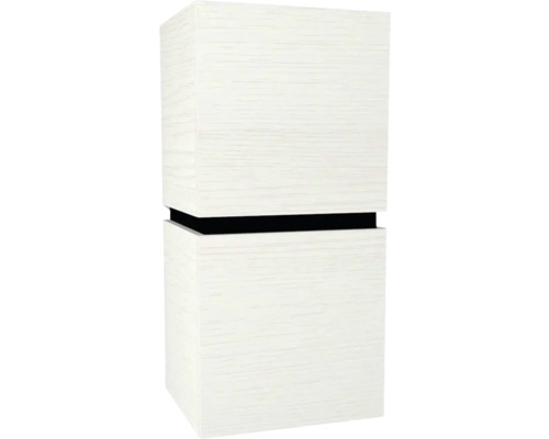 Hängeschrank Devo Viva 2.0 rechts 40x84x35 cm strukture white Holzdekor mit 2 Türen und 1 Schublade