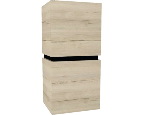 Hängeschrank Devo Viva 2.0 rechts 40x84x35 cm oak halifax white mit 2 Türen und 1 Schublade