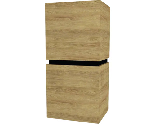 Hängeschrank Devo Viva 2.0 links 40x84x35 cm natural hickory mit 2 Türen und 1 Schublade