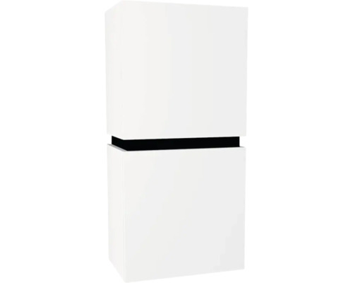 Hängeschrank Devo Viva 2.0 rechts 40x84x26 cm premium white matt mit 2 Türen Weißer Badezimmer Hochschrank