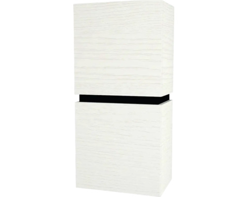 Hängeschrank Devo Viva 2.0 links 40x84x26 cm strukture white Holzdekor mit 2 Türen Badezimmermöbel Hochschrank