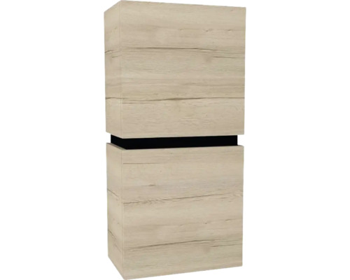 Hängeschrank Devo Viva 2.0 rechts 40x84x26 cm oak halifax white mit 2 Türen Hochschrank aus Holz für das Badezimmer