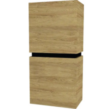 Hochformatiger Badschrank mit Holzstruktur