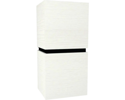 Hängeschrank Devo Viva 2.0 rechts 40x84x35 cm strukture white Holzdekor mit 2 Türen Quadratischer Badezimmerschrank mit zwei Fächern