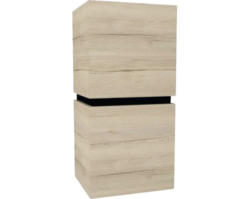 Hängeschrank Devo Viva 2.0 rechts 40x84x35 cm oak halifax white mit 2 Türen Schrank aus Holz mit zwei Fächern