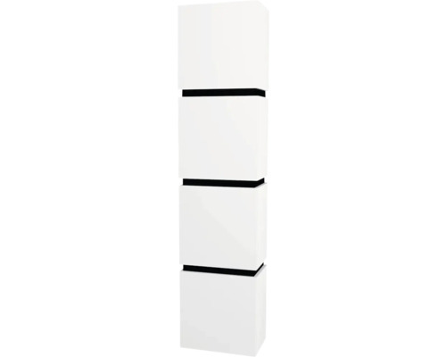 Hochschrank Devo Viva 2.0 40x170x26 cm Anschlag links ohne Softclose weiß matt Weißer Batteriespeicher für Solarenergie