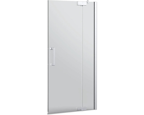 Badewannenfaltwand Jungborn Sette 2-teilig 1200x1600 mm Anschlag rechts Echtglas Klar hell silber mit Stangengriff