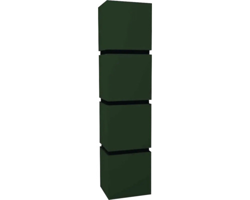 Hochschrank Devo Viva 2.0 40x170x35 cm Anschlag rechts ohne Softclose grün matt Dunkelgrüne Regensäule mit vier quadratischen Elementen
