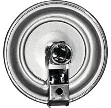 Detailansicht eines Farbeimerdeckels mit Verschlussmechanismus aus Metall