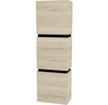 Badezimmer Hochschrank mit Holzeffekt und drei Ablagefächern