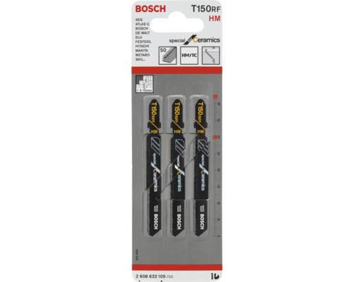 Bosch T150RF Stichsägeblätter für spezielle Keramikarbeiten, 3er-Pack