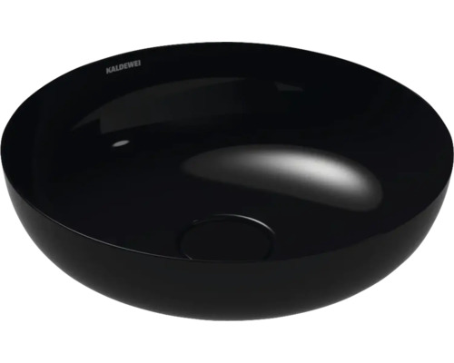 Aufsatzwaschbecken Kalswwei Miena 38x38 cm schwarz glänzend emailliert perleffekt Schwarzes Aufsatzwaschbecken von Kaldewei