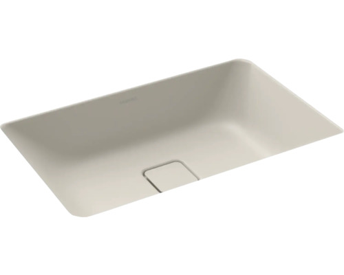 Unterbauwaschbecken Kaldewei Cono 56,9x38,2 cm warm grey 10 matt emailliert perleffekt