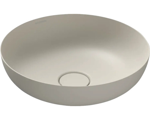 Aufsatzwaschbecken Kalswwei Miena 38x38 cm warm grey 10 matt emailliert perleffekt Kaldewei Miena Waschtisch aus Stahl-Emaille