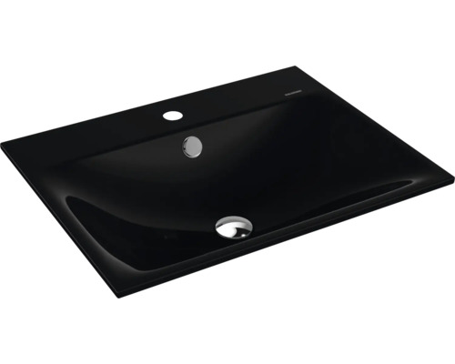 Einbauwaschbecken Kaldewei Silienio 60x46 cm schwarz glänzend emailliert perleffekt Schwarzes Aufsatzwaschbecken für das Badezimmer
