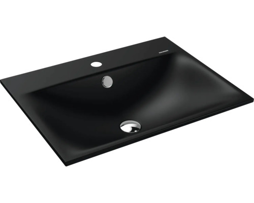 Einbauwaschbecken Kaldewei Silienio 60x46 cm schwarz matt emailliert perleffekt Schwarzes Aufsatzwaschbecken für das Badezimmer