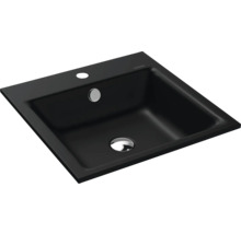 Schwarzes Kaldewei Einbaubecken mit quadratischer Form