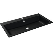 Einbauwaschbecken Kaldewei Puro 90x46 cm schwarz matt emailliert perleffekt