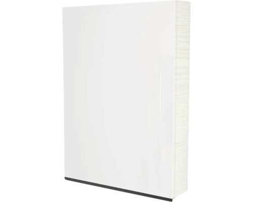 Spiegelschrank Devo Viva 2.0 1-türig 60x15x85 cm Anschlag links Struktur weiß Weißer Hochschrank für Badezimmer