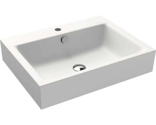 Aufsatzwaschbecken Kaldewei Puro 60x46x12 cm alpinweiß matt emailliert perleffekt Rechteckiges Waschbecken aus Sanitärkeramik