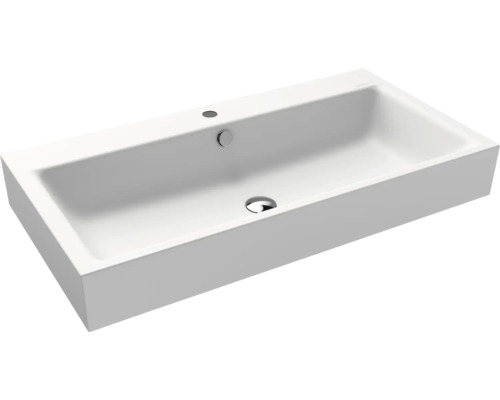 Aufsatzwaschbecken Kaldewei Puro 90x46x12 cm alpinweiß matt emailliert perleffekt Rechteckiges Aufsatzwaschbecken aus Sanitärkeramik